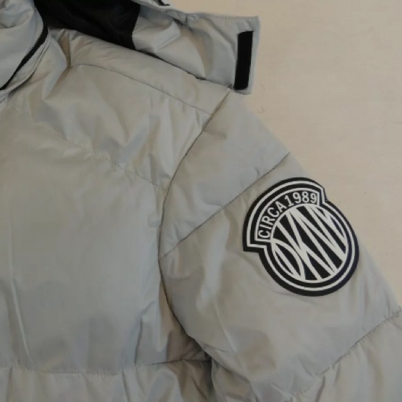 DKNY Quilted Puffer Ski Jacket Hooded Coat Parka L - Picture 7 of 7